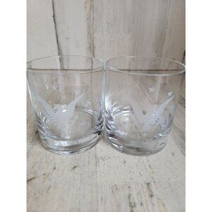 white house‎ Whiskey glass set American eagle Williamsburg glassware collection